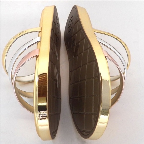 Michael Michael Kors gold silver bronze sandals 9 - Picture 3 of 5